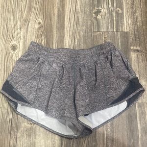 Lululemon Gray Hotty Hot Low-Rise Lined Short 2.5"